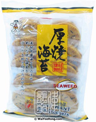 Rice Crackers (Seaweed) (旺旺厚燒海苔) - Click Image to Close