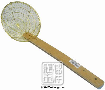 18cm Skimmer With Wooden Handle (7寸銅疏隔) - Click Image to Close
