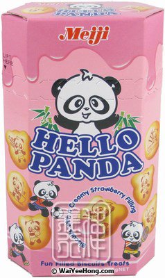 Hello Panda Biscuits (Strawberry Filling) (士多啤梨味熊猫餅) - Click Image to Close