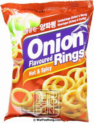Onion Flavoured Rings (Hot & Spicy) (農心 香辣洋蔥圈) - Click Image to Close
