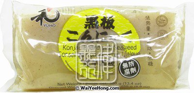 Konjac Board With Seaweed (Low Calorie Konnyaku Yam Cake) (元和魔芋黑板) - Click Image to Close