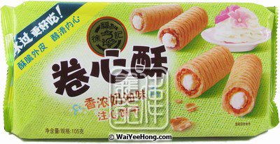 Crisp Cookies Cream Flavour Roll (徐福記奶油卷心酥) - Click Image to Close