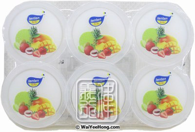 Lychee Flavour Jelly Pudding (With Nata De Coco) (荔枝啫喱布甸) - Click Image to Close
